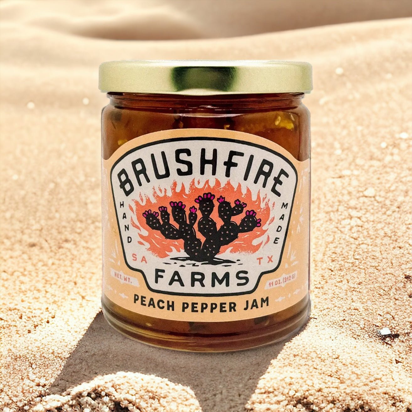 Peach Pepper Jam 11 oz. | Brushfire Farms - Hoot - n - Annie Pecan Company