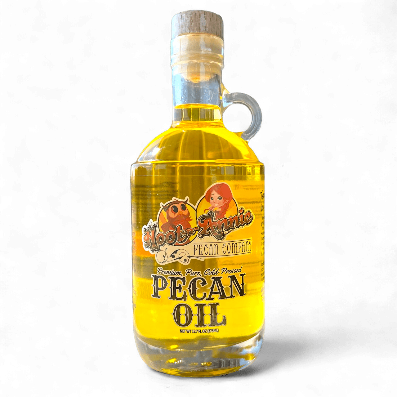 Pecan Oil | Cold - pressed Culinary Oil | Large Jug | 375mL - Hoot - n - Annie Pecan Company