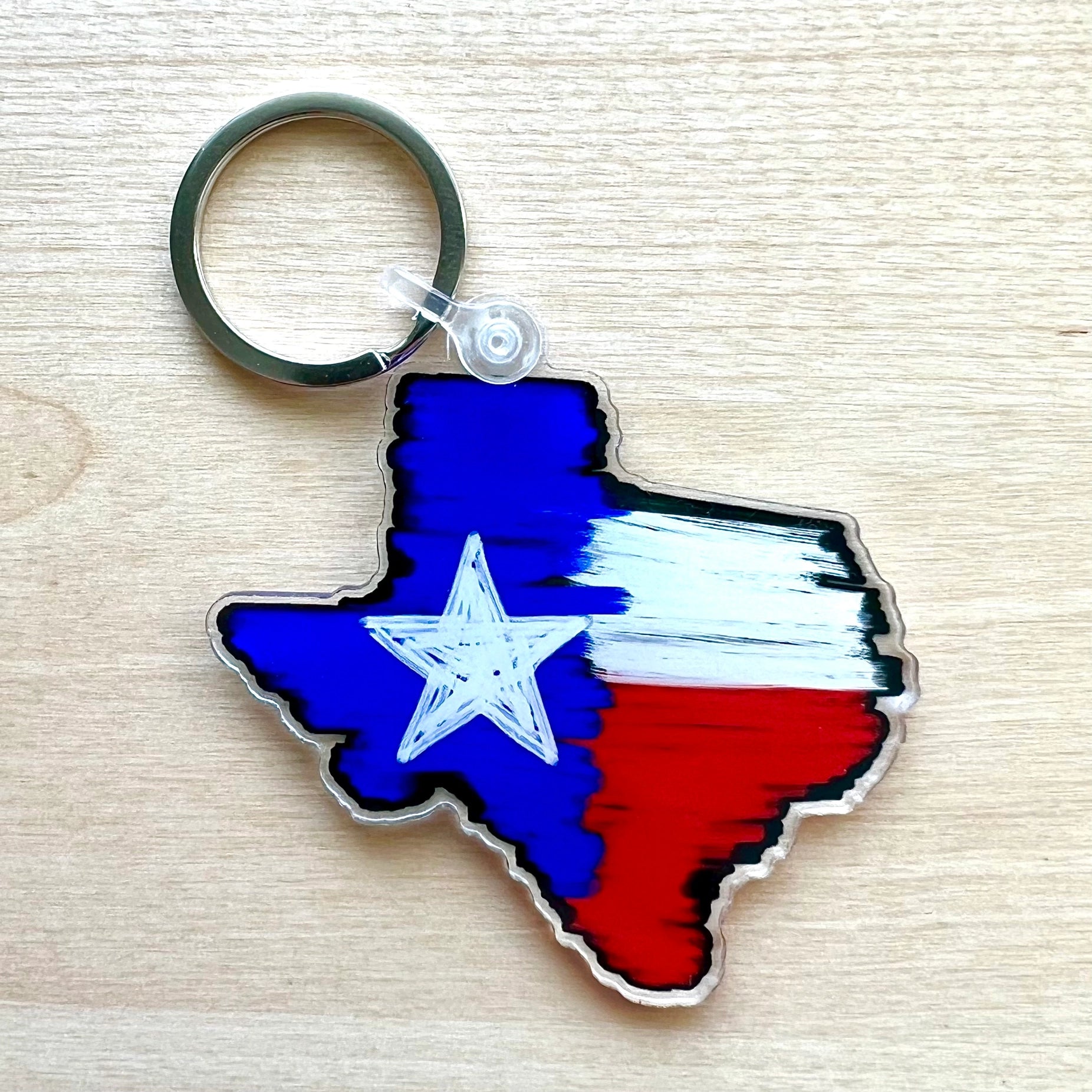 Texas State Flag Keychain - Hoot - n - Annie Pecan Company