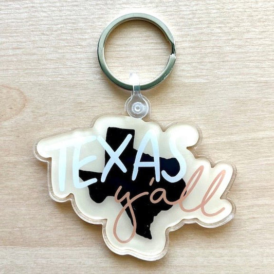 "Texas Y'all" Keychain - Hoot - n - Annie Pecan Company