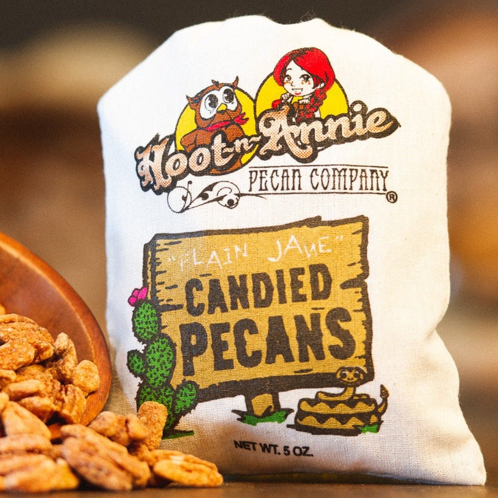 Classic Candied Pecans | Hoot-n-Annie's Plain Jane Cinnamon-Sugar Pecans - Hoot-n-Annie Pecan Company