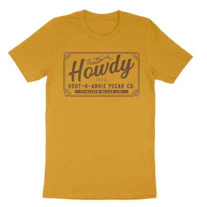 Howdy Mural Short Sleeve Tee | Marigold - Hoot-n-Annie Pecan Company