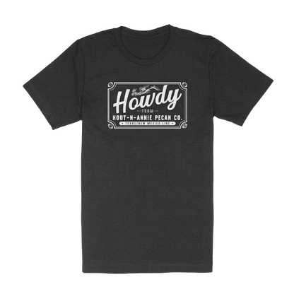 Howdy Mural Short Sleeve Tee | Vintage Blacktop - Hoot-n-Annie Pecan Company