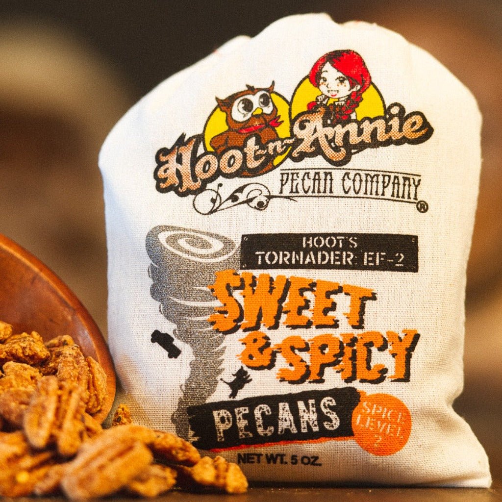 Sweet-n-Spicy Candied Pecans | Hoot's Tornader: EF-2 - Hoot-n-Annie Pecan Company